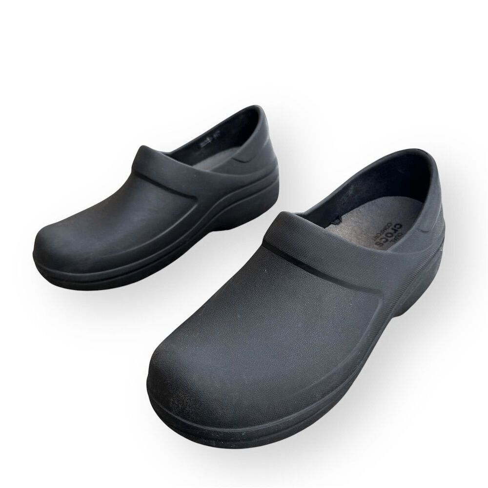 Crocs Women's Neria Pro II Black Work Clogs Slip-Resistant Comfort size 7 - Picture 10 of 11